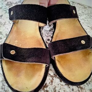 GUCCI Black Suede Sandals